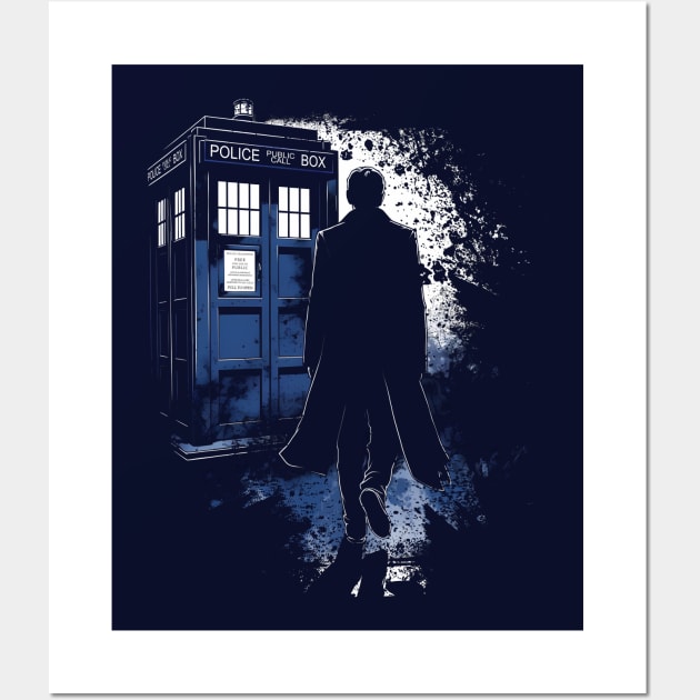 The 10th Doctor & The Tardis Wall Art by DesignedbyWizards